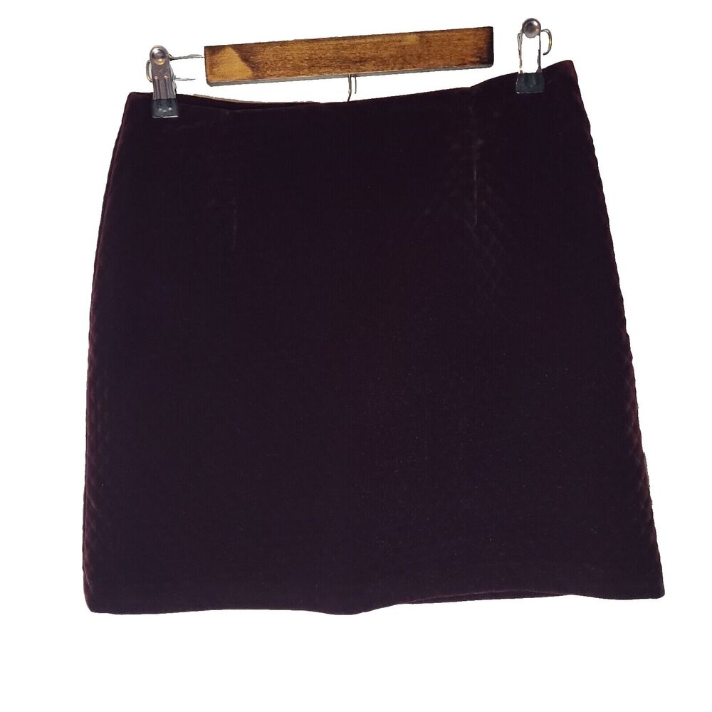 New Look Quilted Velvet Mini Skirt Womens 10